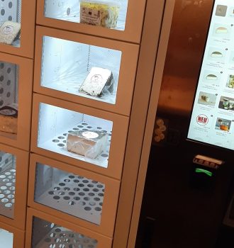 Automat zum Verkauf von Waren vom Hofladen